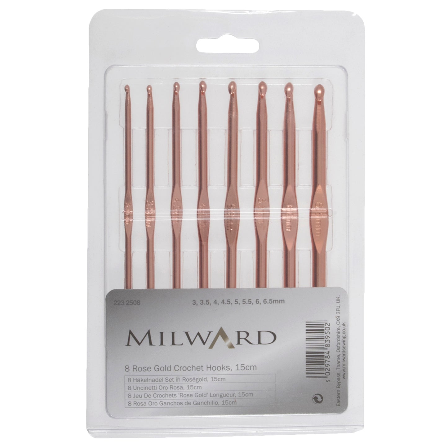Milward: Crochet Hook Set: Rose Gold
