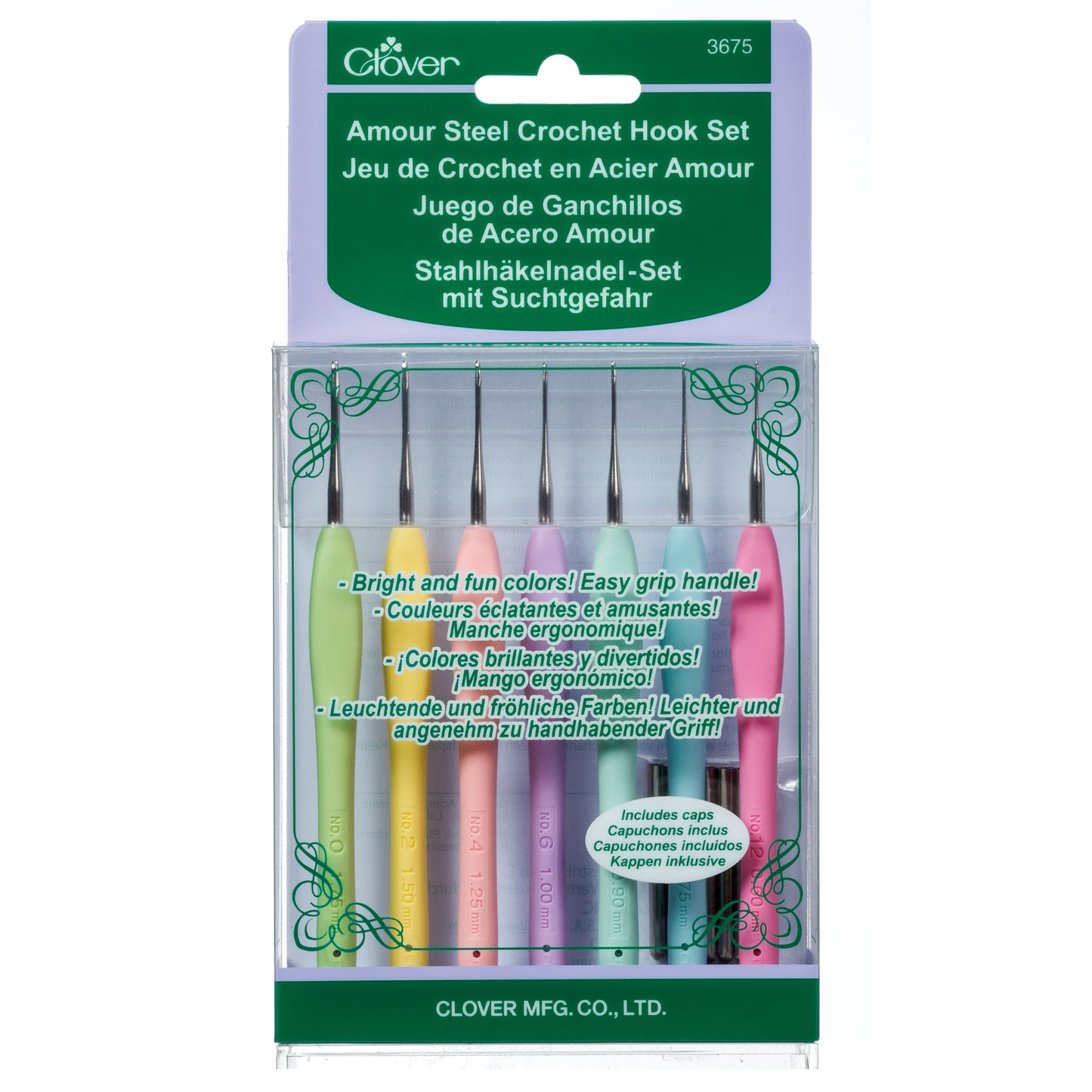 Clover Crochet Hook Set: Amour Steel