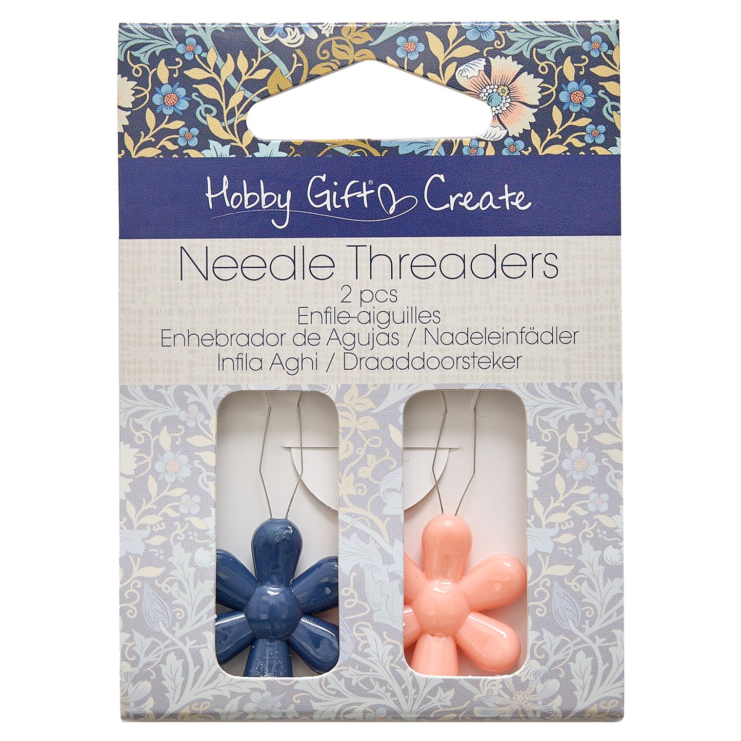 Woodblock Inspired: Needle Threaders: Flower: 2 Pieces