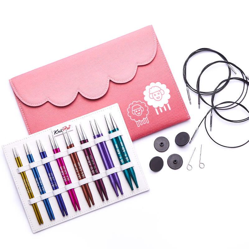 Knitpro Knitting Pins: Circular: Interchangeable: Zing: Deluxe Set